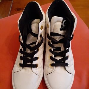 G By Guess Womens CEECI FabricSneakers White High